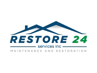 Restore 24 services inc maintenance and restoration  logo design by serdadu