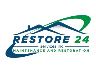 Restore 24 services inc maintenance and restoration  logo design by serdadu