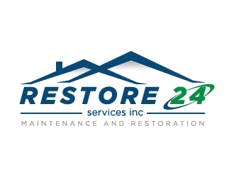 Restore 24 services inc maintenance and restoration  logo design by serdadu