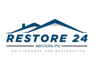Restore 24 services inc maintenance and restoration  logo design by serdadu