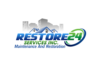Restore 24 services inc maintenance and restoration  logo design by bosbejo