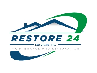 Restore 24 services inc maintenance and restoration  logo design by serdadu