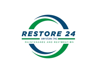 Restore 24 services inc maintenance and restoration  logo design by serdadu