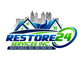 Restore 24 services inc maintenance and restoration  logo design by THOR_