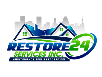 Restore 24 services inc maintenance and restoration  logo design by THOR_