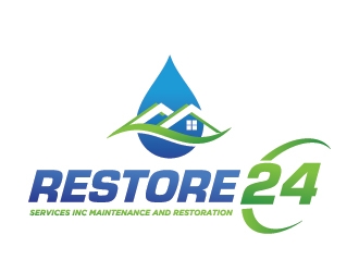 Restore 24 services inc maintenance and restoration  logo design by onep
