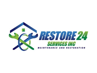 Restore 24 services inc maintenance and restoration  logo design by Boomstudioz
