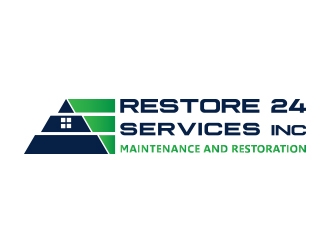 Restore 24 services inc maintenance and restoration  logo design by fawadyk