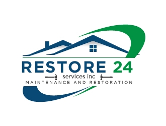 Restore 24 services inc maintenance and restoration  logo design by serdadu