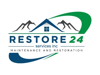 Restore 24 services inc maintenance and restoration  logo design by serdadu