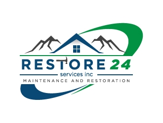 Restore 24 services inc maintenance and restoration  logo design by serdadu