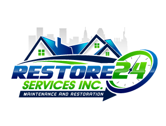 Restore 24 services inc maintenance and restoration  logo design by THOR_