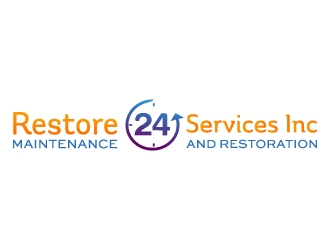 Restore 24 services inc maintenance and restoration  logo design by nehel