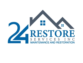Restore 24 services inc maintenance and restoration  logo design by nehel