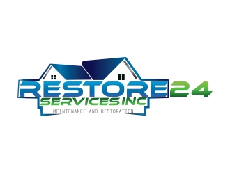 Restore 24 services inc maintenance and restoration  logo design by zubi