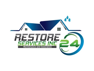 Restore 24 services inc maintenance and restoration  logo design by zubi