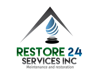Restore 24 services inc maintenance and restoration  logo design by zubi