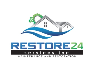Restore 24 services inc maintenance and restoration  logo design by zubi