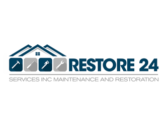 Restore 24 services inc maintenance and restoration  logo design by kunejo