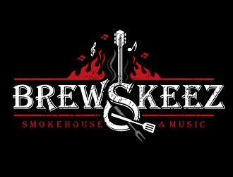Brewskeez Smokehouse & Music logo design by REDCROW