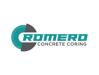 Romero concrete coring logo design by bowndesign