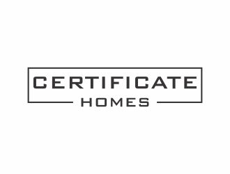 Certificate Homes logo design by haidar