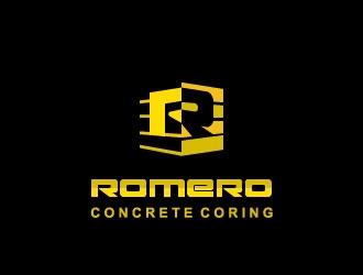 Romero concrete coring logo design by samuraiXcreations