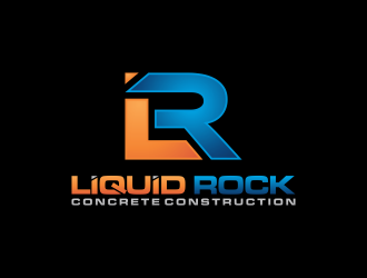 Liquid rock concrete construction  logo design by haidar