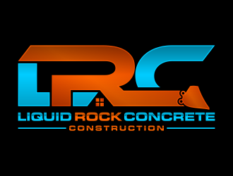 Liquid rock concrete construction  logo design by IrvanB