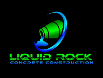 Liquid rock concrete construction  logo design by uttam