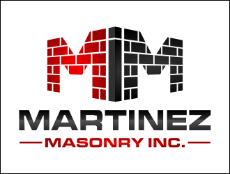 Martinez Masonry Inc. logo design by mikael