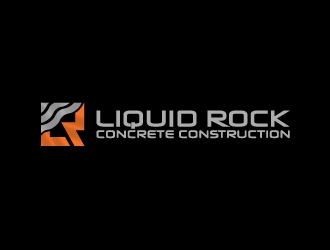 Liquid rock concrete construction  logo design by josephope
