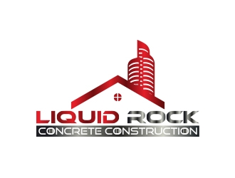 Liquid rock concrete construction  logo design by sarfaraz