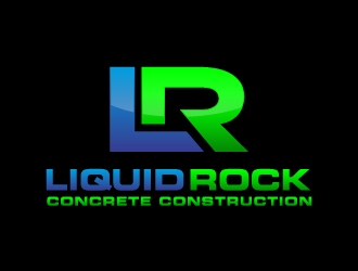 Liquid rock concrete construction  logo design by labo