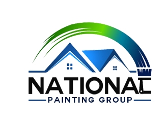 National Painting Group logo design by nikkl