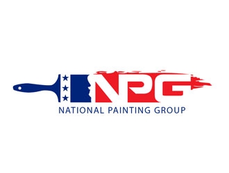National Painting Group logo design by LogoInvent