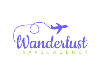 Wanderlust Travel Agency logo design by BlessedArt