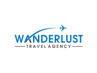 Wanderlust Travel Agency logo design by nurul_rizkon