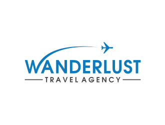 Wanderlust Travel Agency logo design by nurul_rizkon