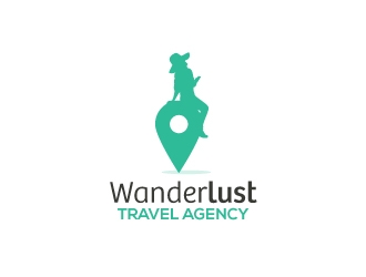 Wanderlust Travel Agency logo design by artbitin