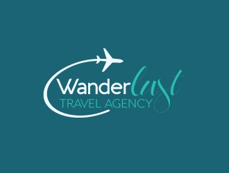 Wanderlust Travel Agency logo design by artbitin