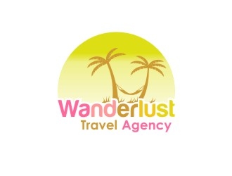 Wanderlust Travel Agency logo design by sakarep