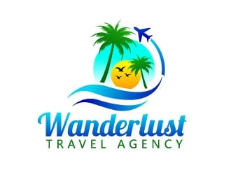 Wanderlust Travel Agency logo design by uttam