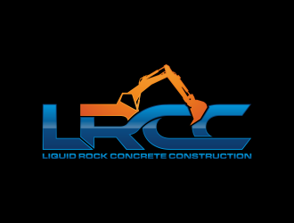 Liquid rock concrete construction  logo design by qonaah