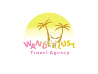Wanderlust Travel Agency logo design by sakarep