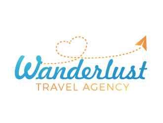 Wanderlust Travel Agency logo design by AdenDesign