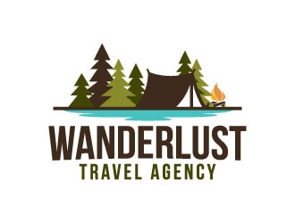 Wanderlust Travel Agency logo design by paulanthony