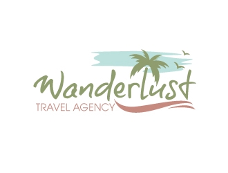 Wanderlust Travel Agency logo design by artbitin