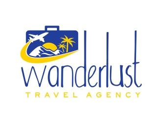 Wanderlust Travel Agency logo design by cikiyunn