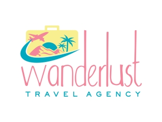 Wanderlust Travel Agency logo design by cikiyunn